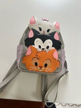 Disney Multi-Color Cats Mini Backpack - Pink, Black, Orange, Cream